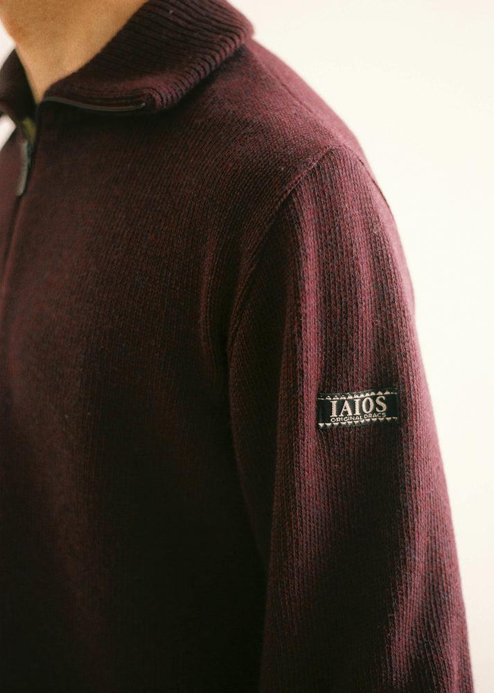 Iaios Jersey cremallera granate Superdescuento