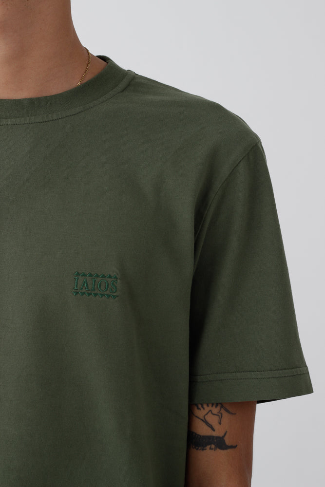 Iaios Camiseta bordado verde Ventas relámpago