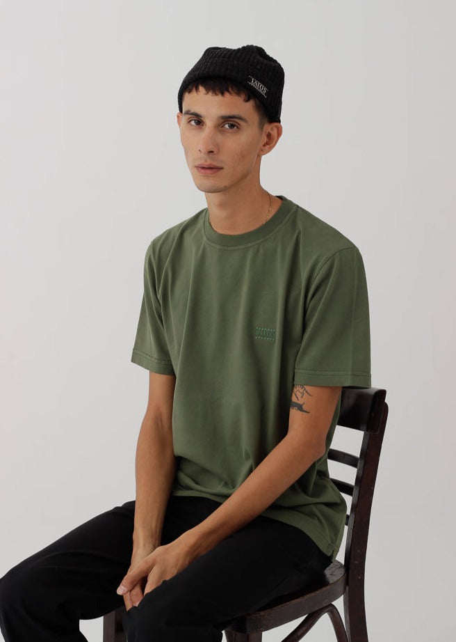Iaios Camiseta bordado verde Ventas relámpago