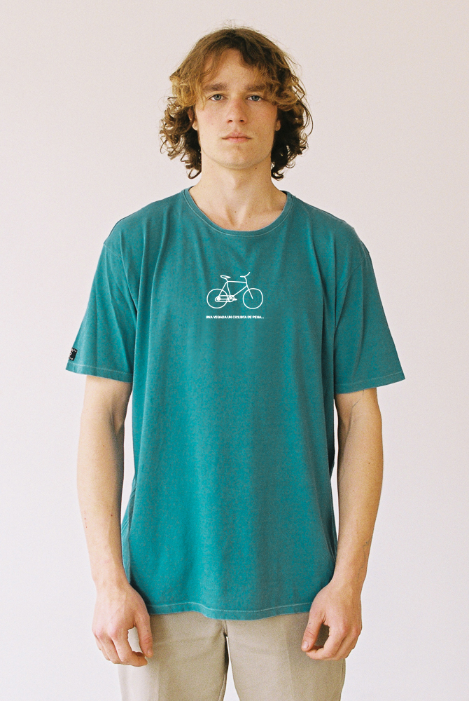 Iaios Camiseta turquesa - Ciclista de pega Solo queda un día