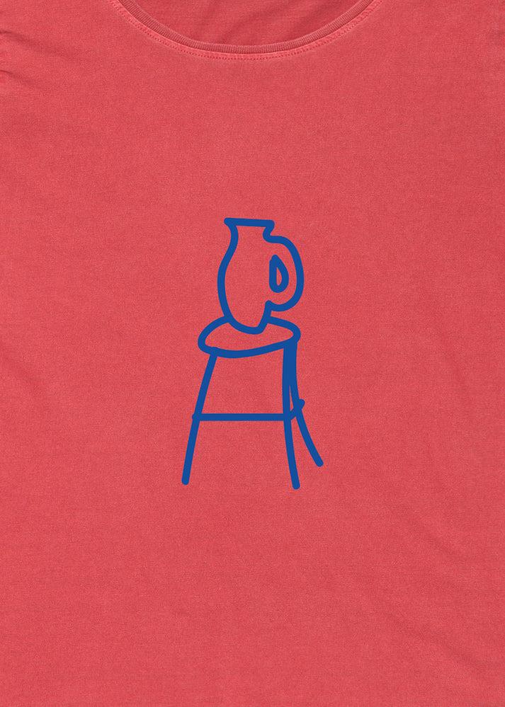 Iaios Camiseta roja - Taburete y jarrón Liquidación