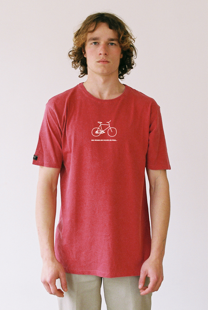 Iaios Camiseta roja - Ciclista de pega Solo queda un día
