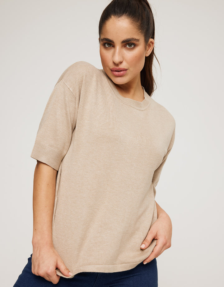 koala bay Jersey Manga Corta Beige - Krekla Devoluciones gratuitas