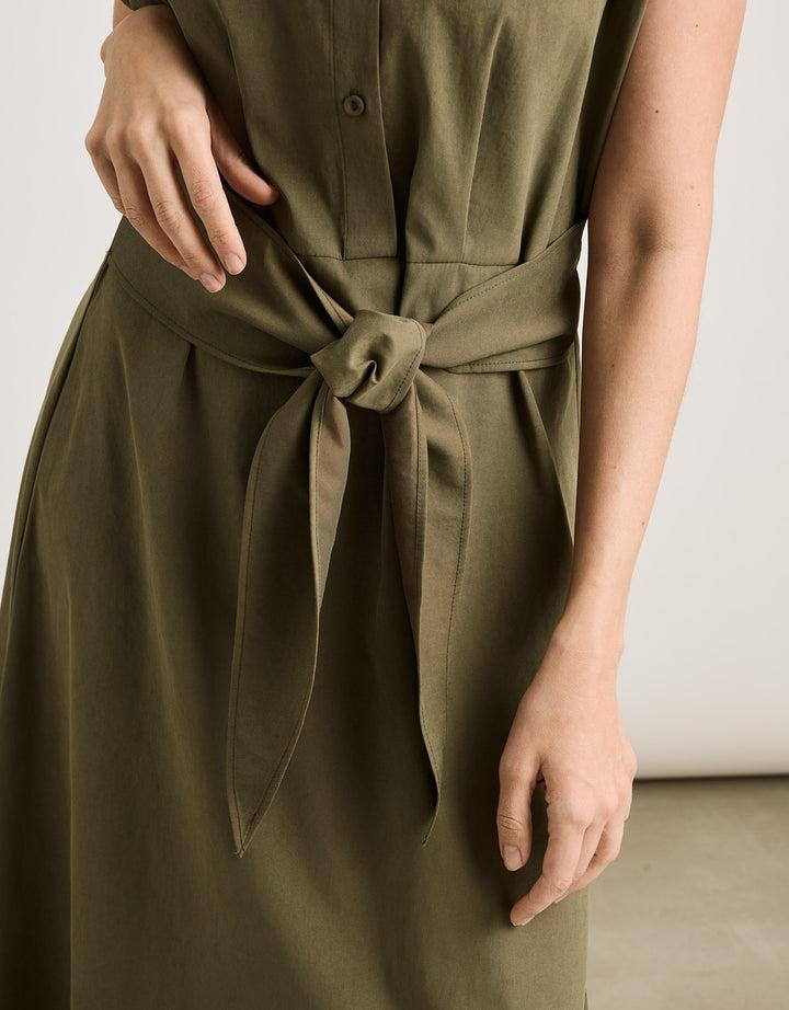 koala bay Vestido Midi Caqui - Veronique Venta caliente