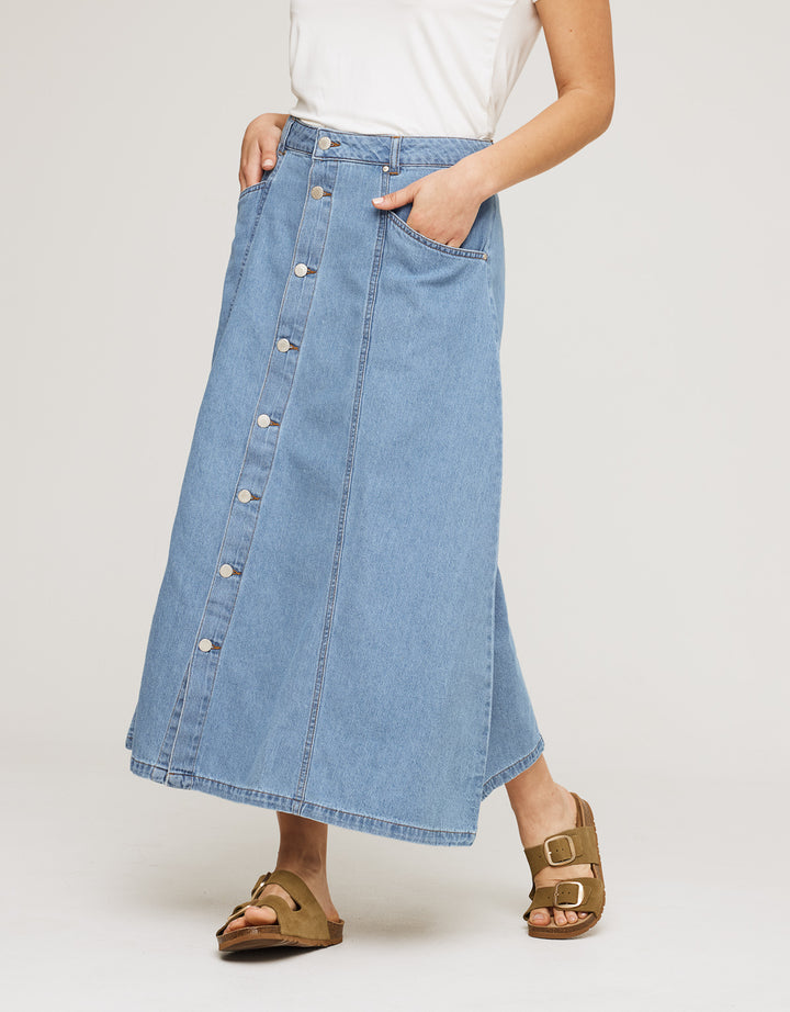 koala bay Falda Larga Denim - Jorta En oferta