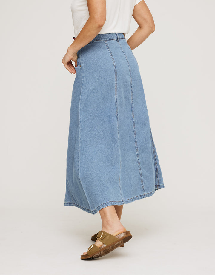 koala bay Falda Larga Denim - Jorta En oferta
