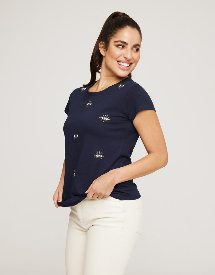 koala bay Camiseta Manga Corta Azul Marino - Olhos COMPRAR AHORA