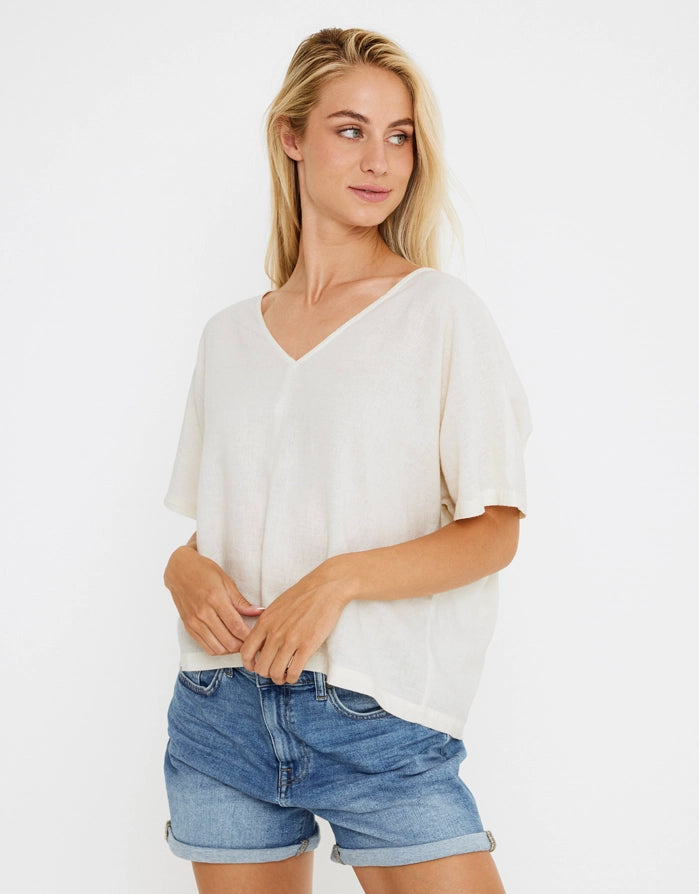 koala bay Blusa Manga Corta Lino - Casilda Precio de fábrica