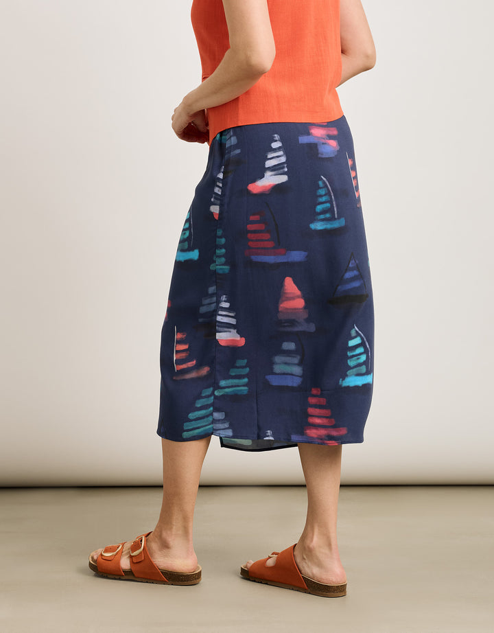 koala bay Falda Midi Azul - Viden Oferta especial de fábrica