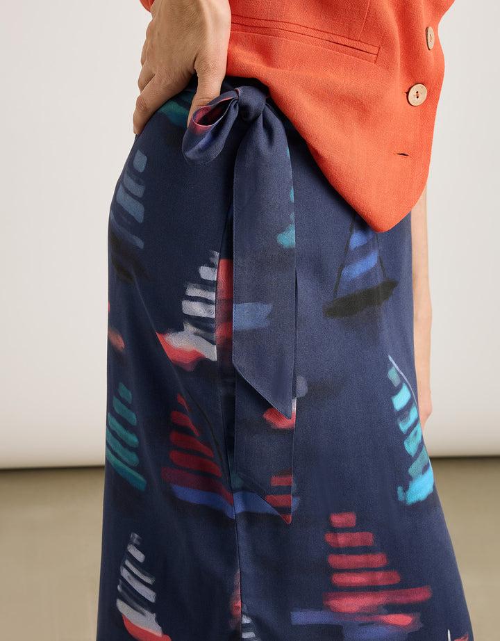 koala bay Falda Midi Azul - Viden Oferta especial de fábrica