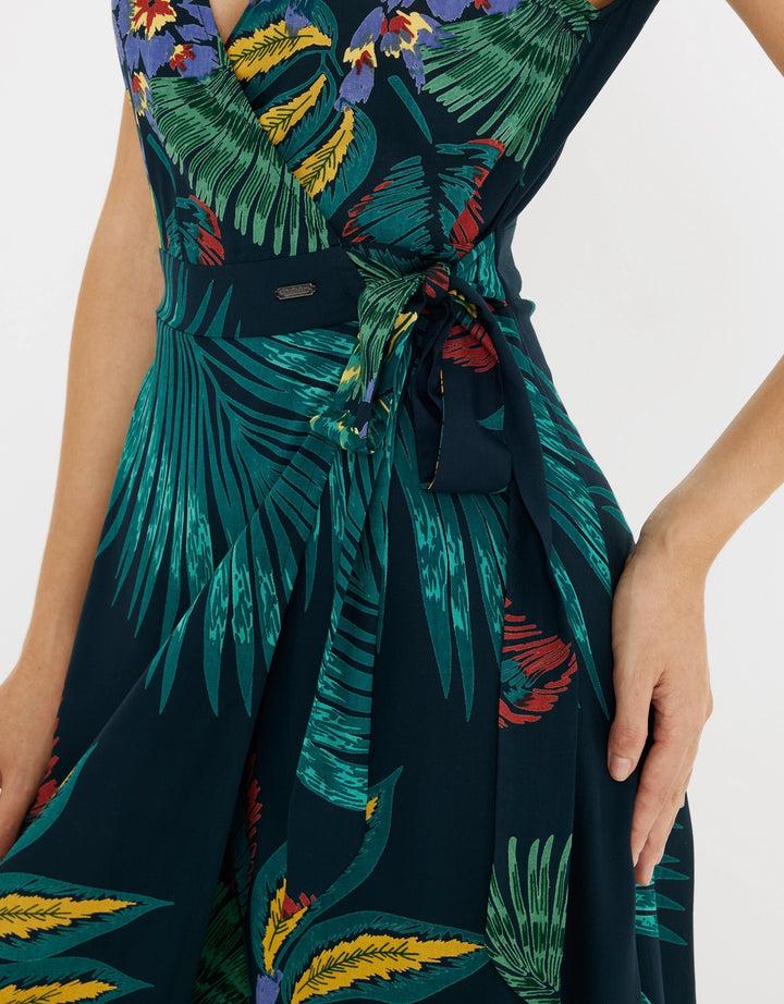 koala bay Vestido Largo Estampado Tropical Multicolor - Titania Outlet