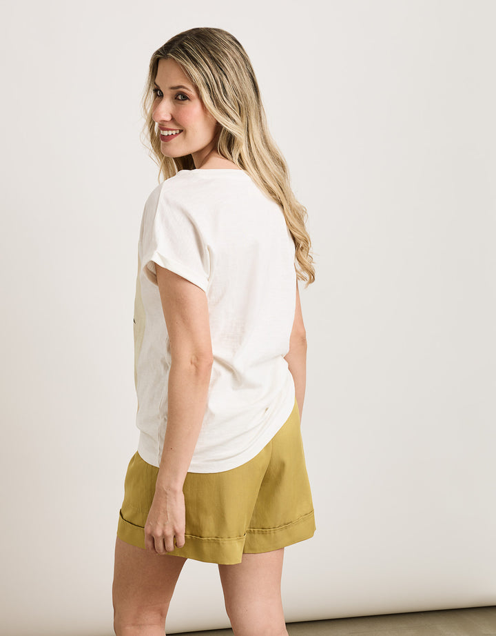 koala bay Camiseta Manga Corta Off White - Nolvanor Venta caliente