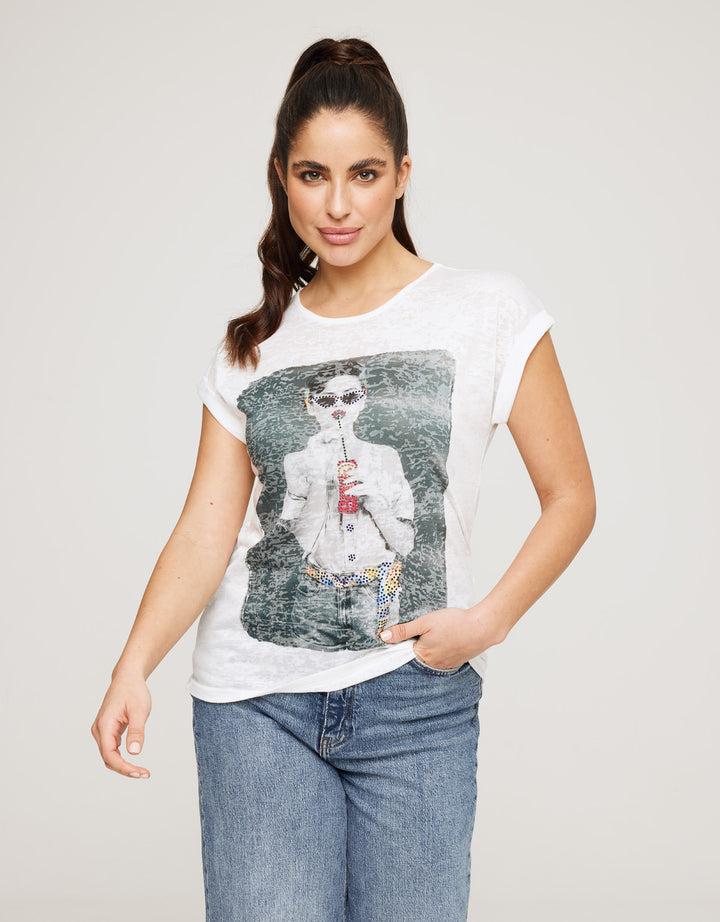 koala bay Camiseta Manga Corta Blanca - Piloca Descuento