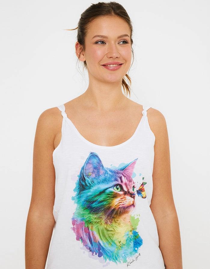 koala bay Camiseta Tirantes Gato - Demora Tienda de fábrica