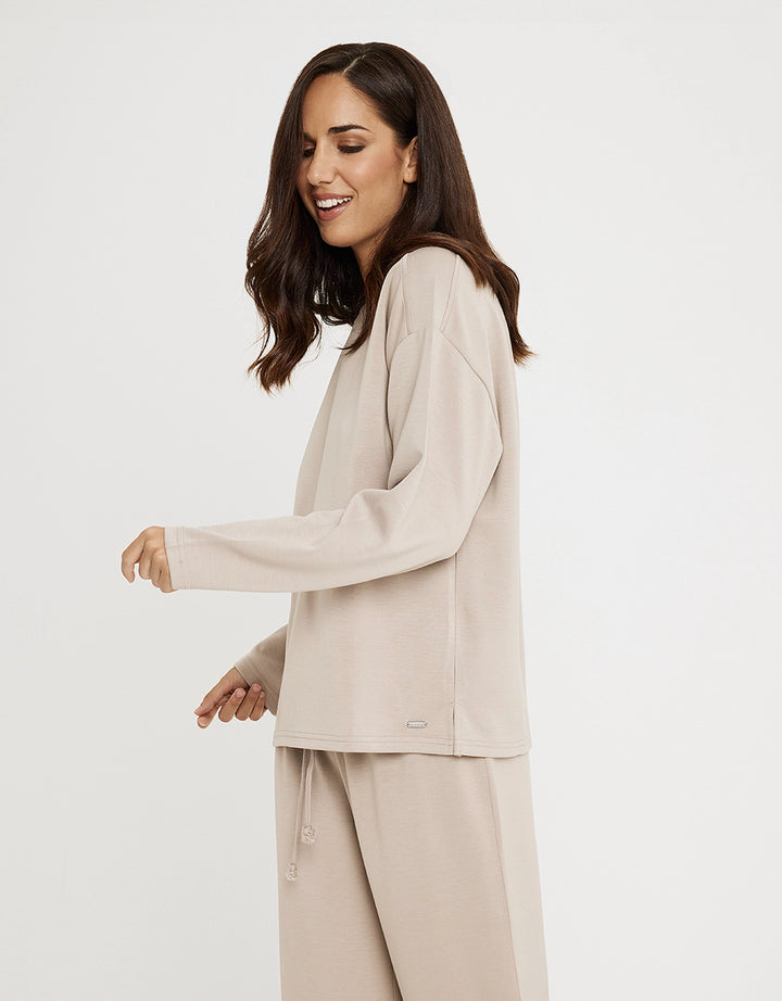 koala bay Sudadera sin Capucha Modal Beige - Vitatu Venta caliente