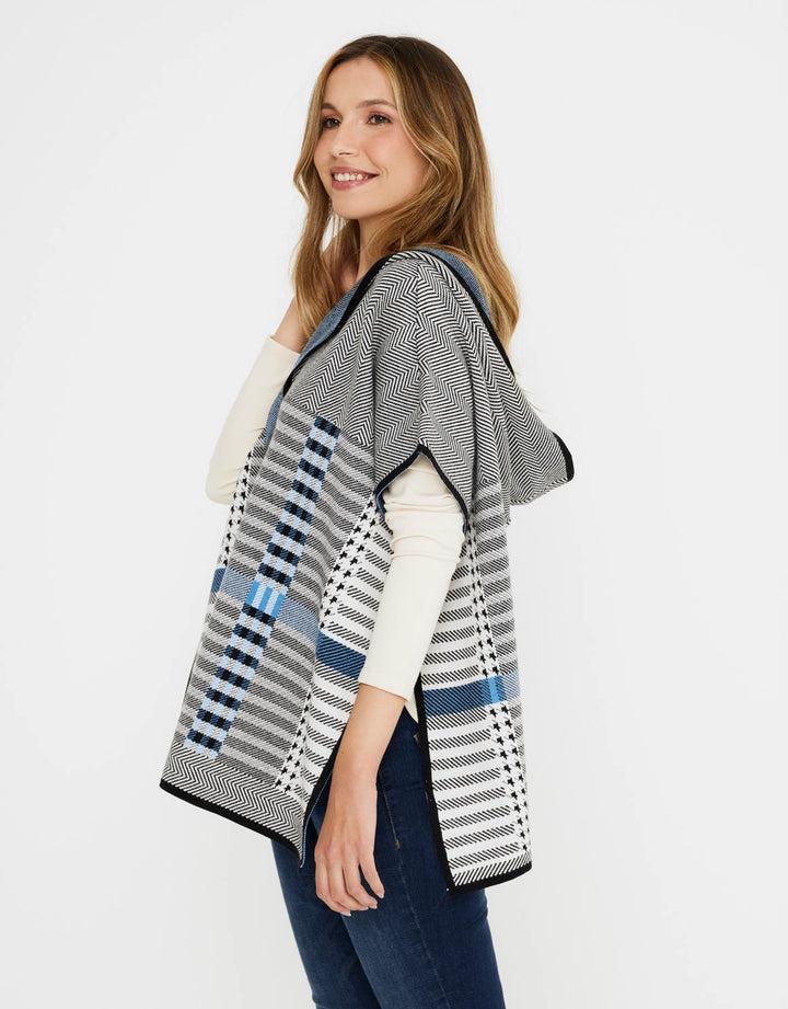 koala bay Poncho Cuadros con Capucha - Zalika Mejor oferta