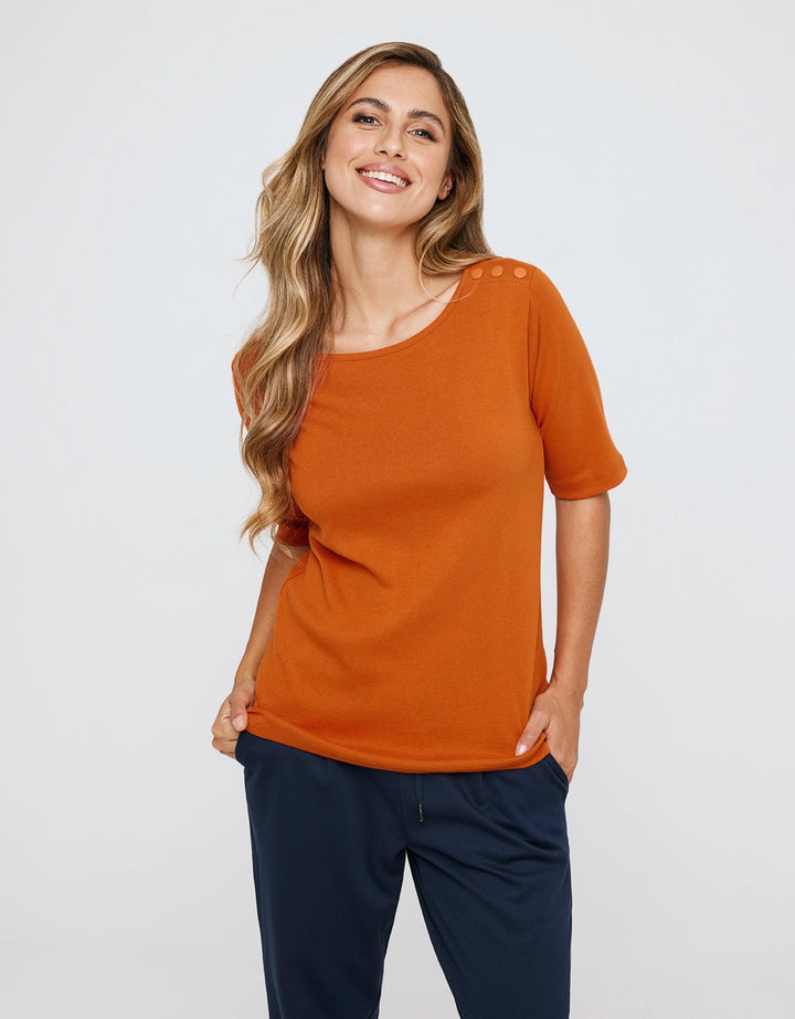 koala bay Camiseta Manga Corta Naranja - New Rosaleen En línea
