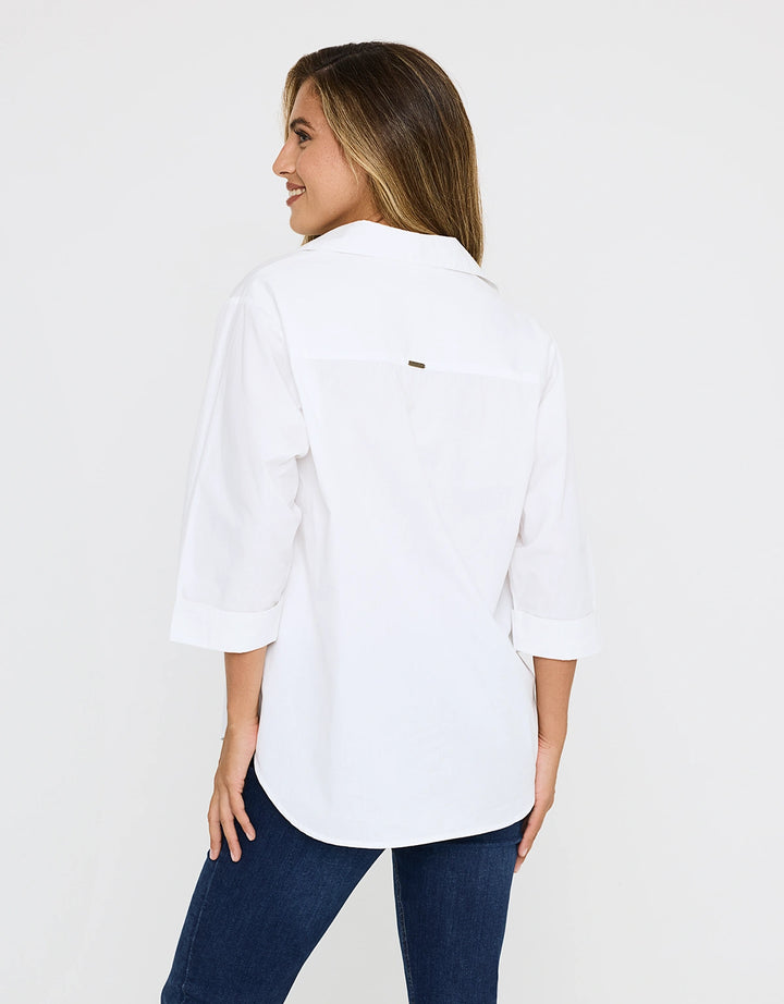 koala bay Camisa Oversize Blanco - Lospine Liquidación