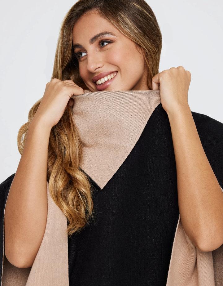 koala bay Poncho Abierto Beige - Samaris Ofertas de temporada