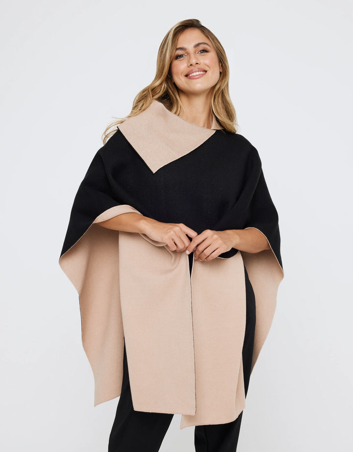 koala bay Poncho Abierto Beige - Samaris Ofertas de temporada