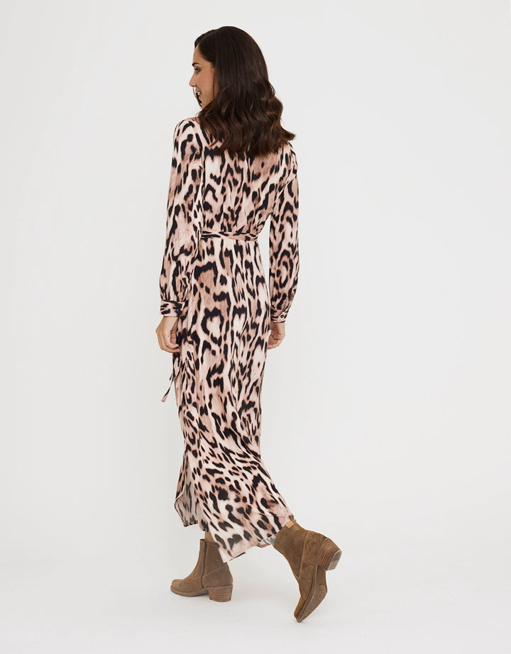 koala bay Vestido Largo Animal Print - Leormin Gran oferta