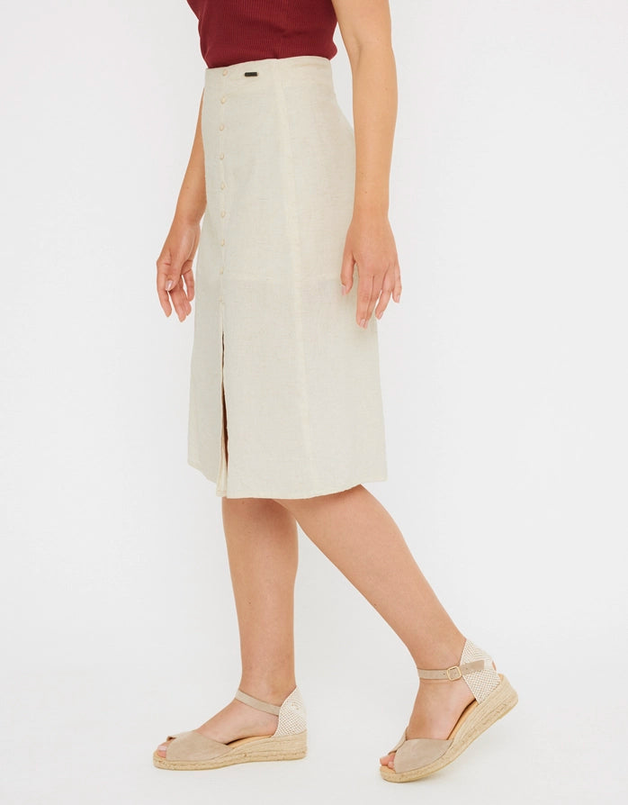 koala bay Falda Midi Beige - Closu COMPRAR AHORA