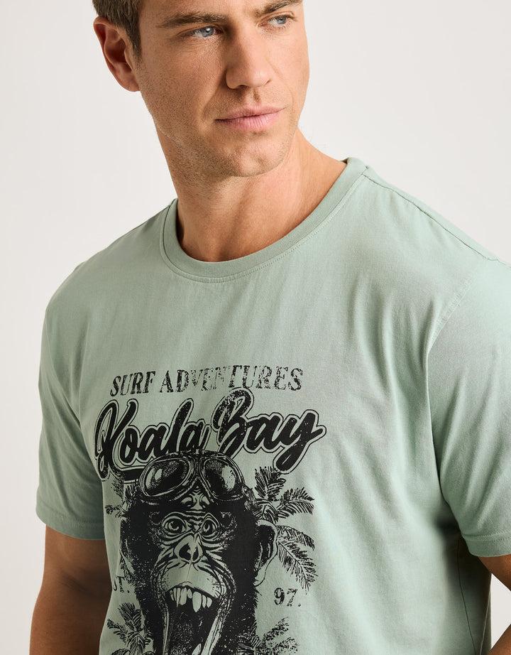 koala bay Camiseta Manga Corta Verde - Monquecito Oferta exclusiva