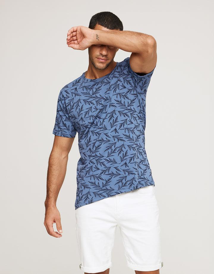 koala bay Camiseta Manga Corta Estampado Hojas - Bralea Denim Grandes ahorros