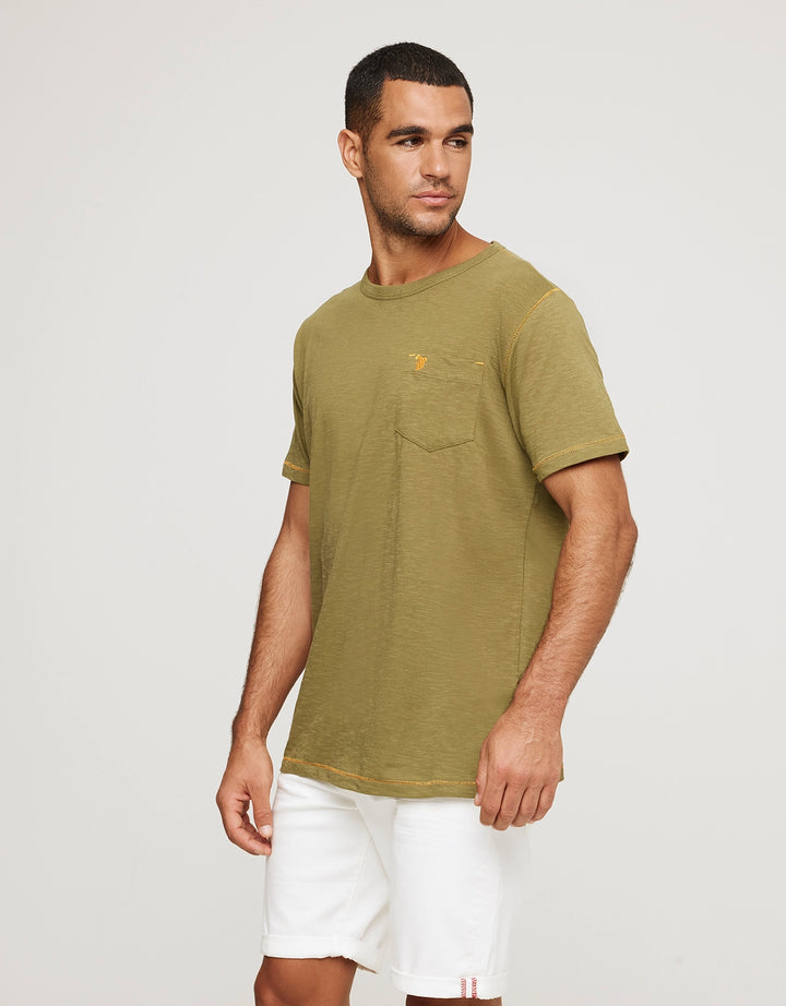 koala bay Camiseta Manga Corta Caqui - Darwin Rebajas de fin de temporada