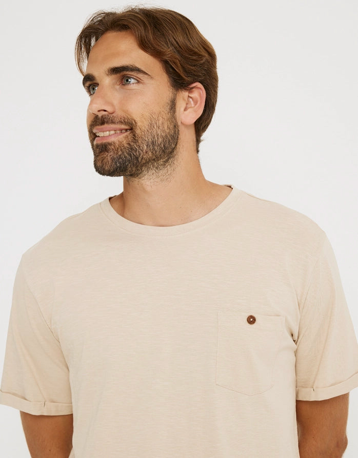 koala bay Camiseta Manga Corta Beige - Button Rebajas