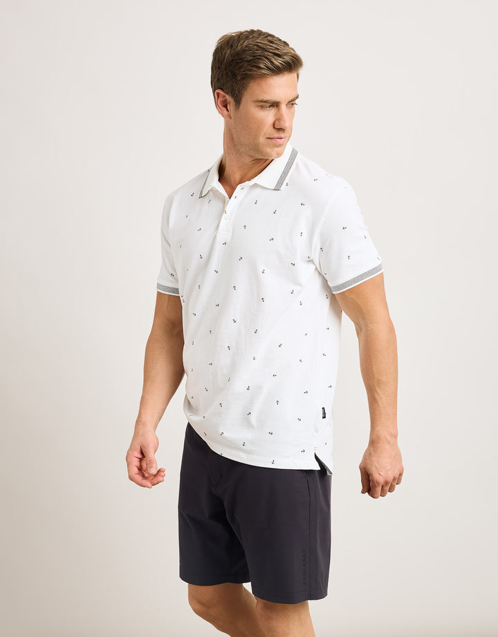 koala bay Polo Manga Corta Blanco - Flinders Oferta especial de fábrica