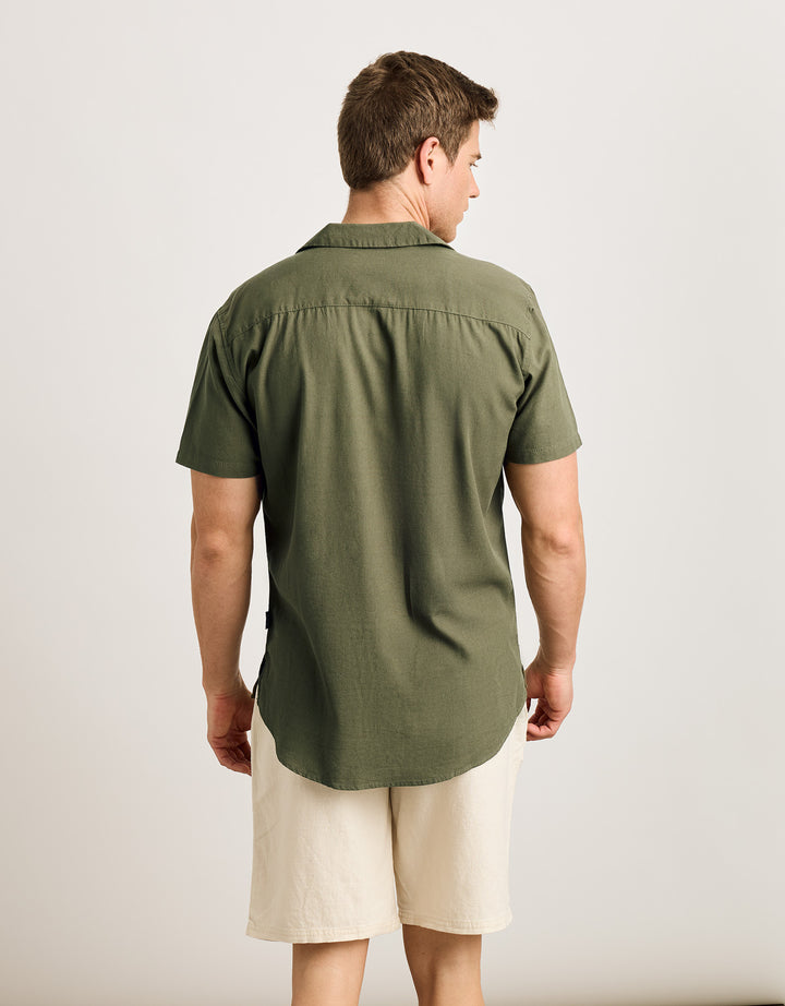 koala bay Camisa Manga Corta Verde Militar - Nikima Libre de impuestos