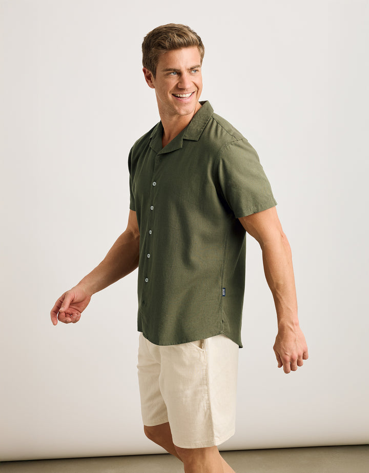 koala bay Camisa Manga Corta Verde Militar - Nikima Libre de impuestos