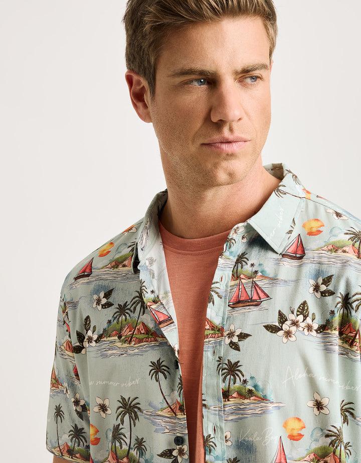 koala bay Camisa Manga Corta Azul Celeste - Cashoy Outlet
