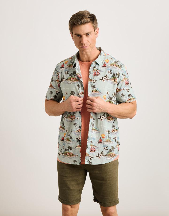 koala bay Camisa Manga Corta Azul Celeste - Cashoy Outlet