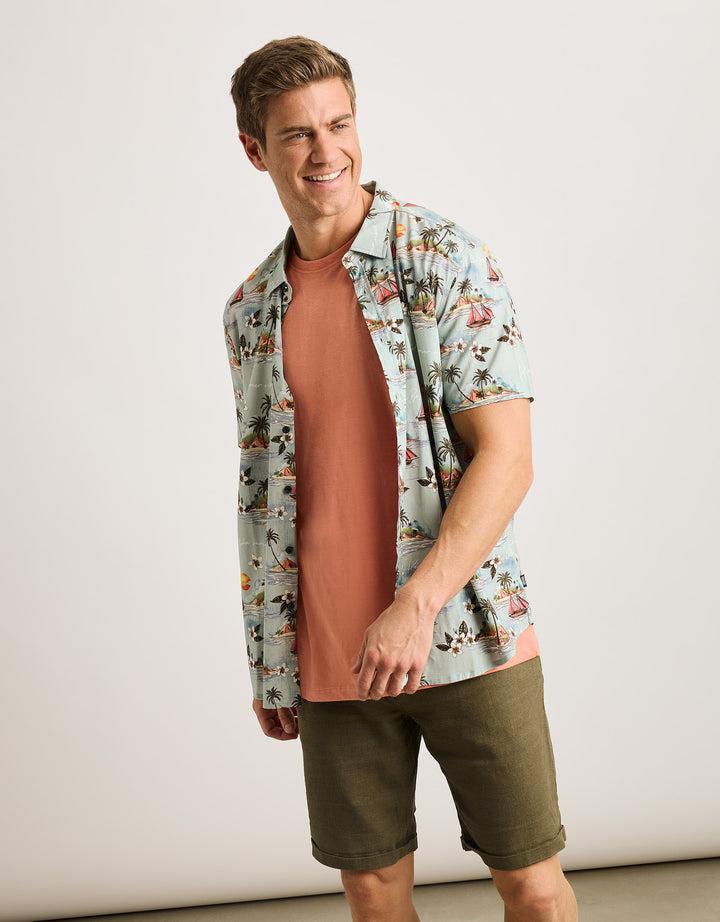 koala bay Camisa Manga Corta Azul Celeste - Cashoy Outlet