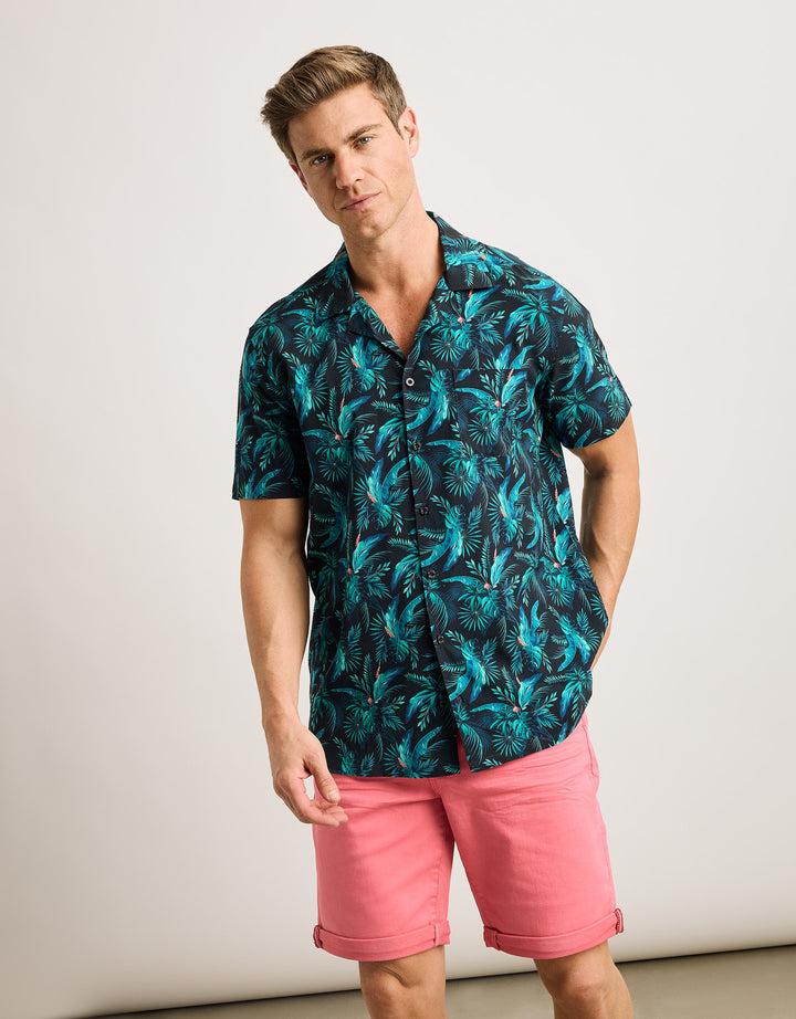 koala bay Camisa Manga Corta Azul Marino - Amazono Ofertas