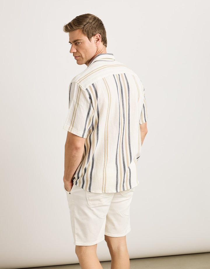 koala bay Camisa Manga Corta Azul Marino - Isao Venta caliente