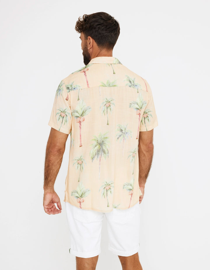 koala bay Camisa Manga Corta Estampado Palmeras - Dates Ventas relámpago