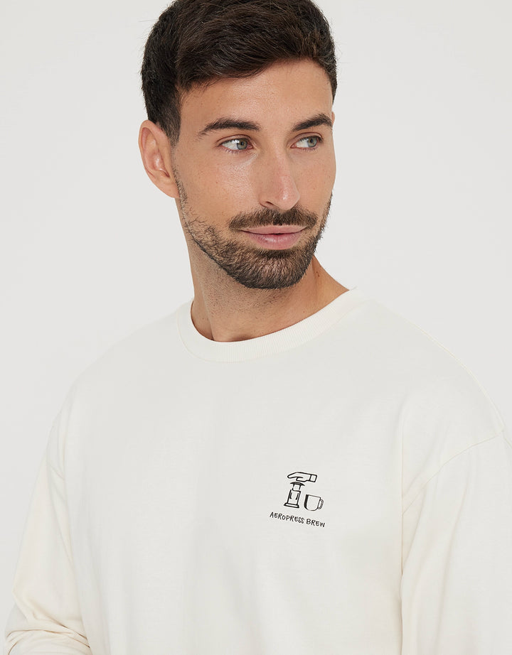 koala bay Sudadera sin Capucha con Estampado Blanco - Isalow Gran oferta