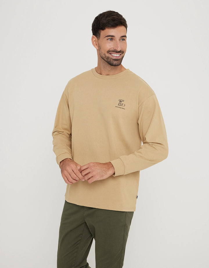 koala bay Sudadera sin Capucha con Estampado Marrón - Isalow Rebajas de fábrica