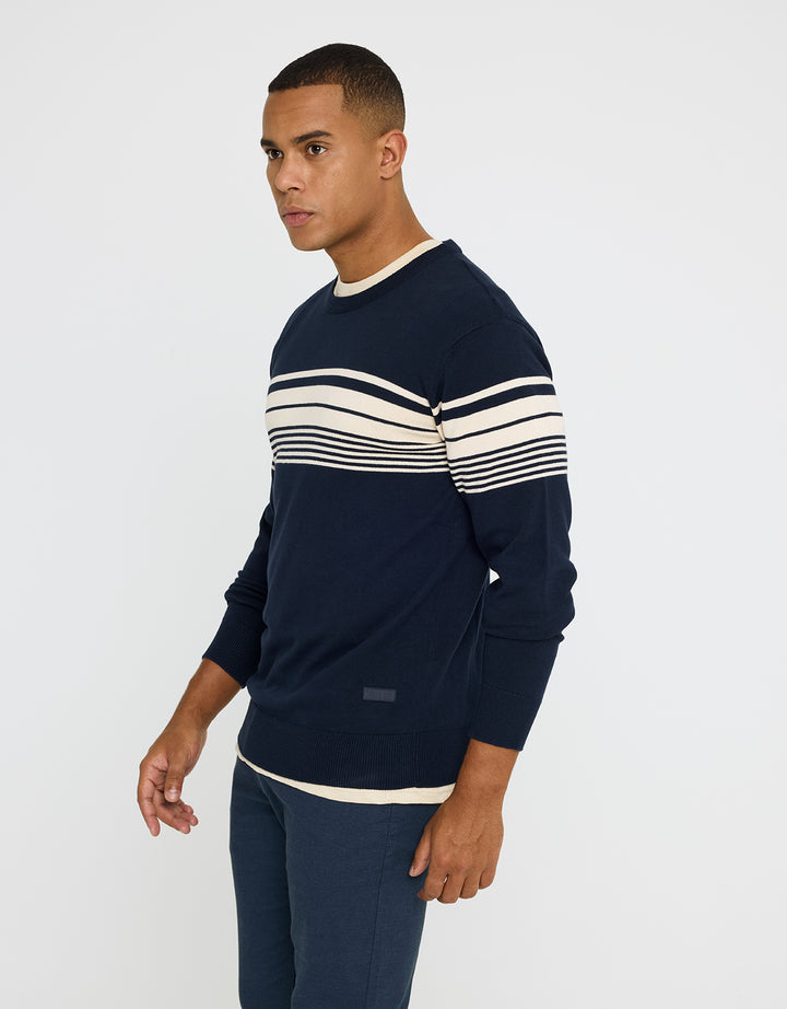 koala bay Jersey Manga Larga Rayas Azul Marino - Woldcost Oferta especial de fábrica