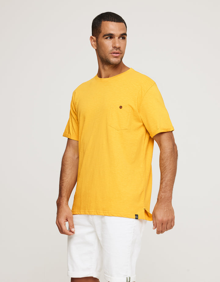 koala bay Camiseta Manga Corta Amarillo - Button