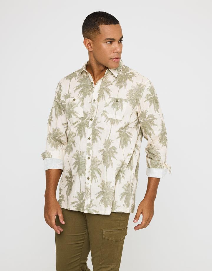 koala bay Camisa Manga Larga Estampado Tropical - Papiro Grandes descuentos