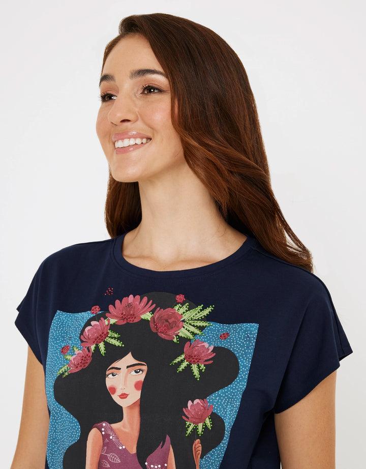 koala bay Camiseta Manga Corta Azul Marino- Pelzoflor Outlet
