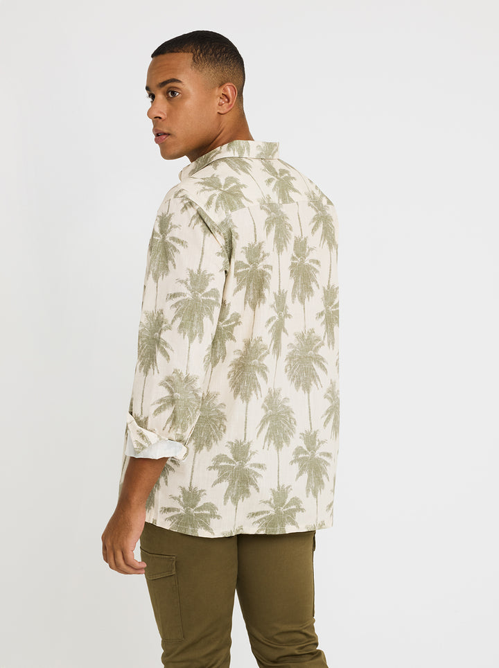 koala bay Camisa Manga Larga Estampado Tropical - Papiro Mejor oferta