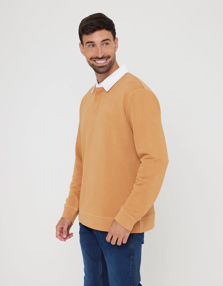 koala bay Polo Manga Larga Camel - Panay Última moda