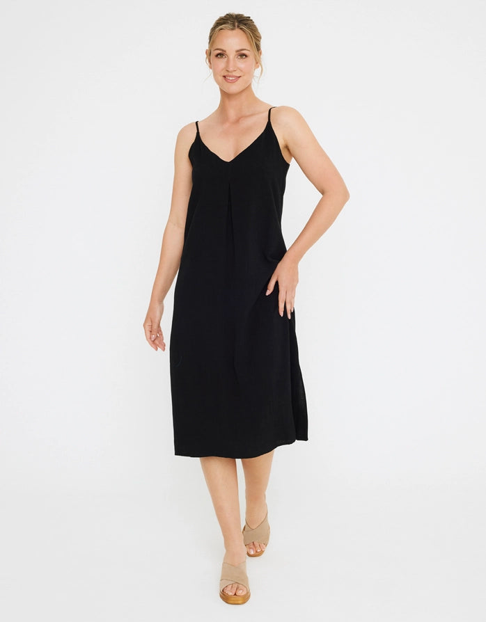 koala bay Vestido Midi Negro - Luisa Descuento