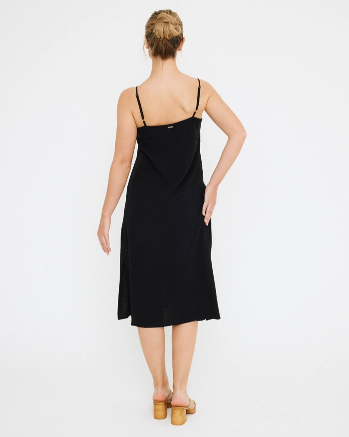koala bay Vestido Midi Negro - Luisa Descuento