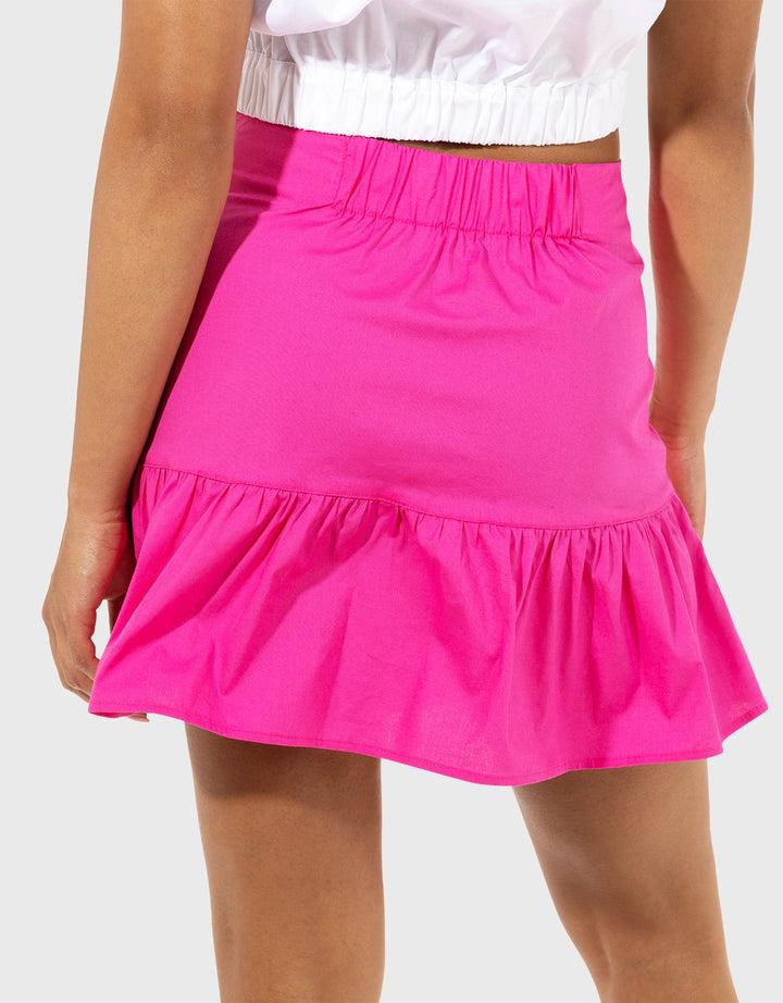 koala bay Falda Mini Fucsia Volantes - Pagoda Solo hoy